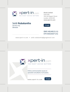 Xpert in Business card | Rixent Risk Advisory