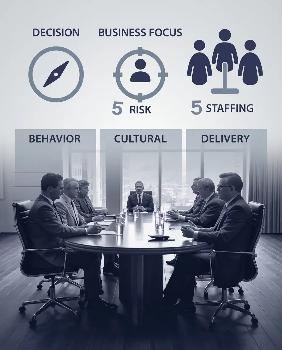 Executive coaching session for board risk culture alignment
