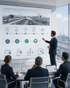 Regulatory readiness review for a major infrastructure programme with approvals, evidence checks and governance assurance